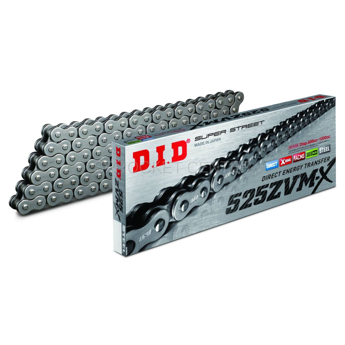 DID Chain 525 ZVMX SuperStreet X'ring Chain (choose color / choose