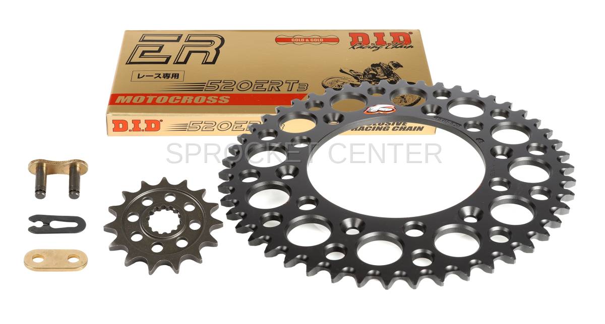 thumbnail image 2 of Gold 520 O-Ring Chain & Sprocket Kit For Honda CRF250X 2004-2017 (13T To 14T Upgrade) 2 of 5