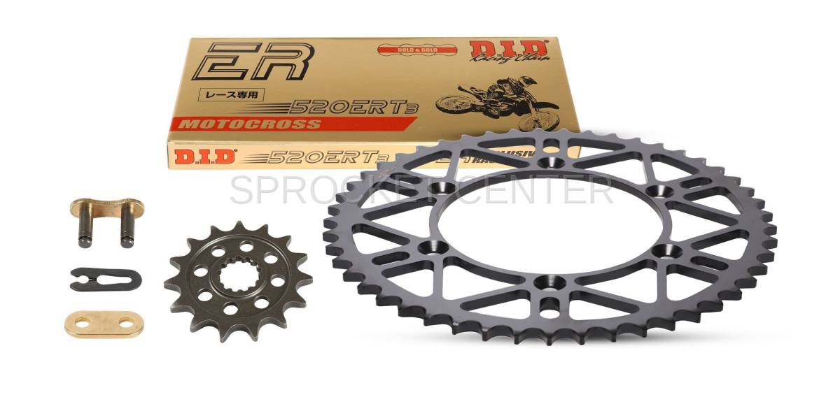 13/50 BLACK Pro Taper Front & Rear Sprockets & PT520XRC X-Ring Chain Kit compatible with Suzuki RMZ450-2013-on 