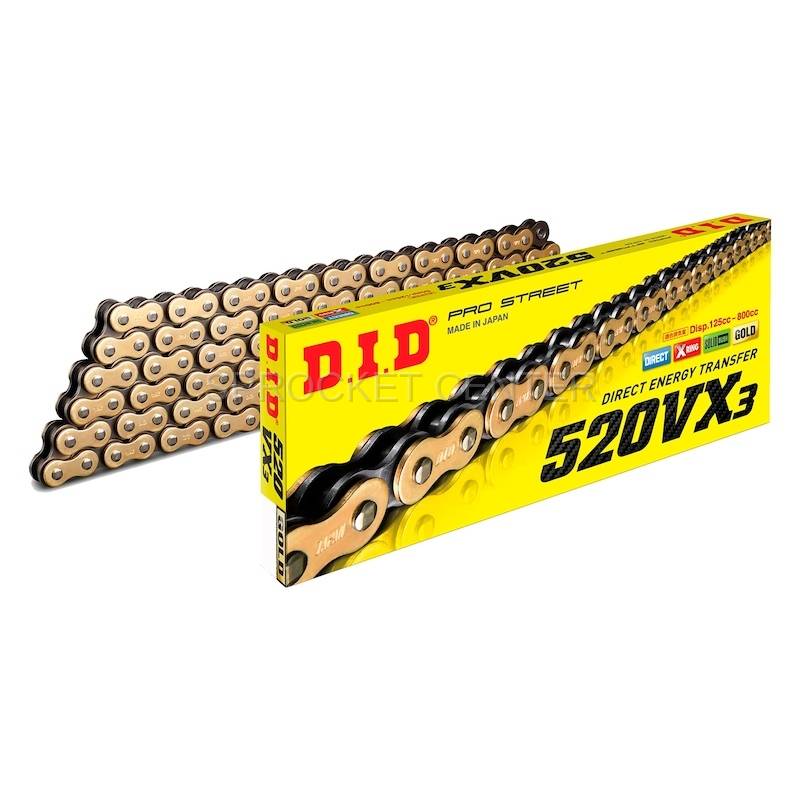 D.I.D DID 520 Standard Chain 92 Links Includes Clip Masterlink