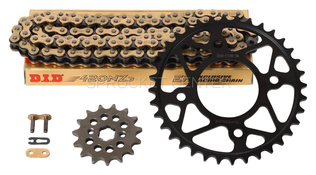 HONDA 125 MONKEY (19-21) SUPERLITE Steel Sprockets & 420 Chain Kit