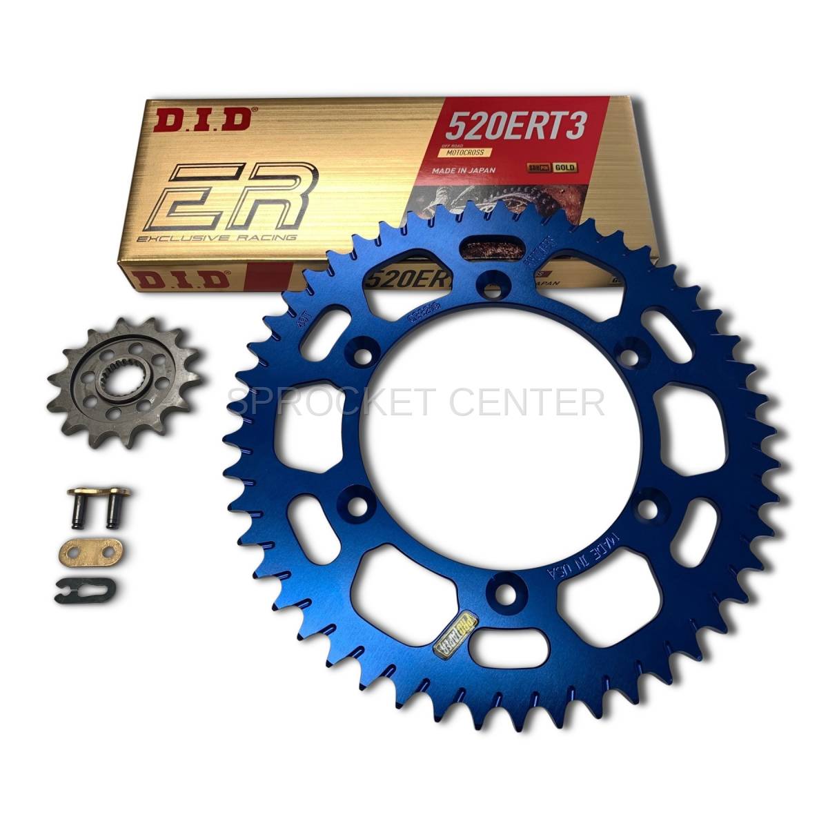 Yamaha YZ450F 2003 2004 2005 2006 Gold X-Ring Chain Blue Rear Front Sprocket Kit