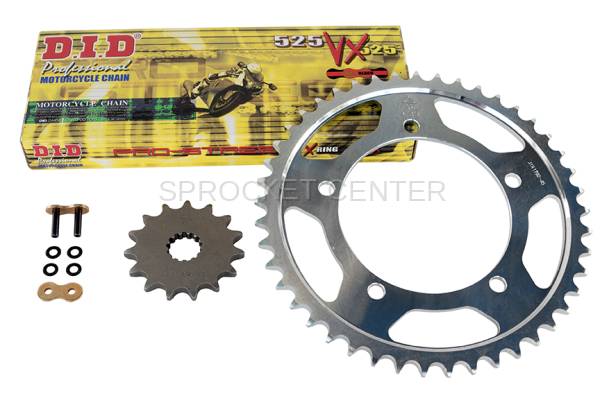 Sprocket Center - 525 Chain Kit - JT Steel Sprocket Set with Choice of Chain - KTM 950 LC8 Supermoto | Supermoto R '06-10
