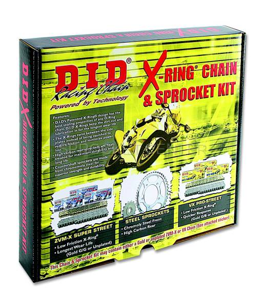 DID Chain - 525 Chain Kit (DKS-008) DID X'ring Chain & Sprocket Kit - SUZUKI GSX-R 750 '06-10