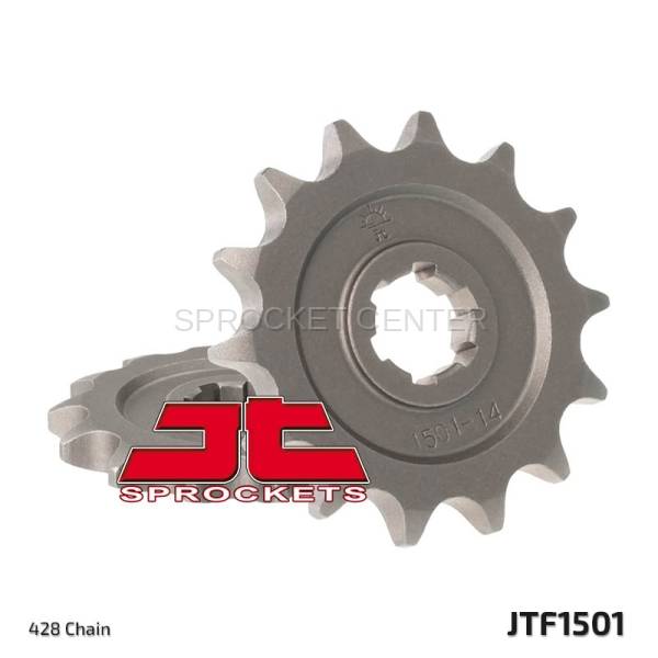 JT Sprockets - JT Sprockets (#JTF1501) 428 Pitch Front Sprocket - Kawasaki KLX140