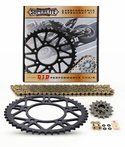 Superlite Sprockets - 525 Chain Kit - SUPERLITE Steel Sprocket Set with Choice of Chain - APRILIA 1000 Caponord ('01-08)