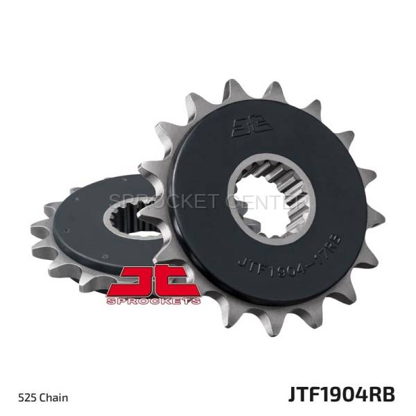 JT Sprockets - JT Sprockets (#JTF1904RB) 525 Pitch Rubber Dampened Front Sprocket - KTM