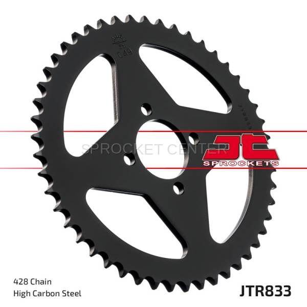 JT Sprockets - JT Sprockets (#JTR833) 428 Pitch Steel Rear Sprocket - YAMAHA TTR 125 (2000-2001)