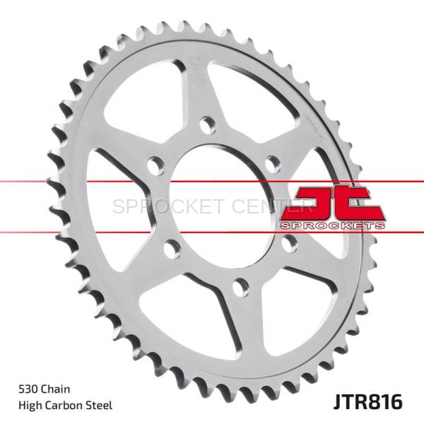 JT Sprockets - JT Sprockets (#JTR816) 530 Pitch Steel Rear Sprocket