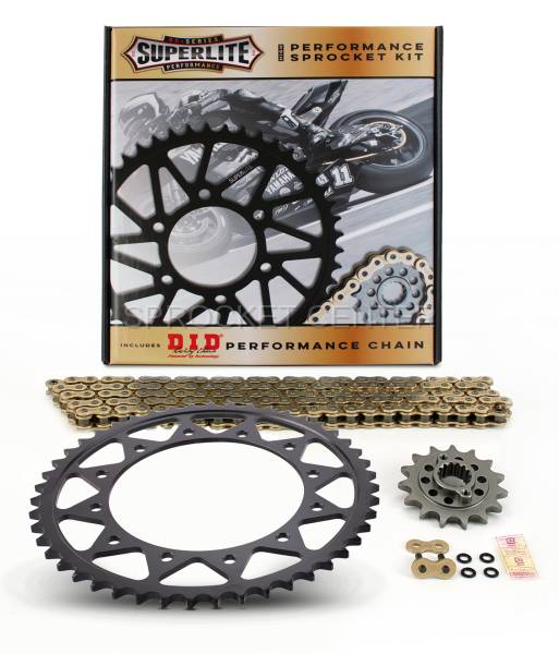 Superlite Sprockets - 520 Chain Kit - SUPERLITE RS Steel Sprocket Set with Choice of Chain - BMW F650 / G650 Single Cyl. (All Models)