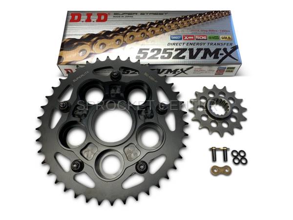 Superlite Sprockets - 525 Quick-Change Sprocket Kit - SUPERLITE Sprockets with Choice of Chain - DUCATI StreetFighter V4