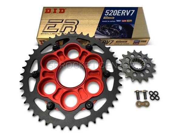 Sprocket Center - 520 Conversion Quick-Change Sprocket Kit - SUPERLITE Sprockets with Choice of Chain - DUCATI 1098 | 1198