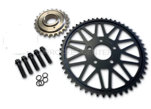 Superlite Sprockets - 833 Sportster ('94-99) Chain Conversion Kit - Steel Sprocket Set with Choice of Chain - HARLEY DAVIDSON