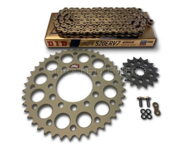 Renthal - 520 Race Kit - RENTHAL Aluminum Sprocket Set with Choice of Chain - KAWASAKI 400 Ninja ('18-24)