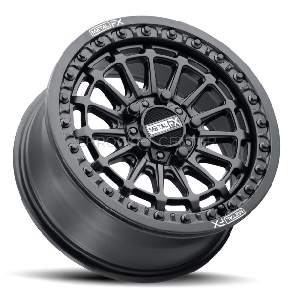 Metal FX - Metal FX DELTA R Beadlock Wheel 15"x7" (5x114) SATIN BLACK - RZR Pro R / Turbo R (22-23)