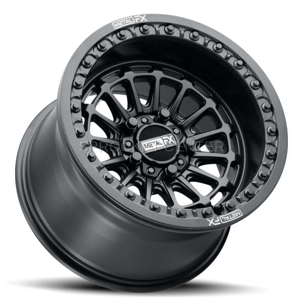 Metal FX - Metal FX DELTA R Beadlock Wheel 15"x10" (5x114) SATIN BLACK - RZR Pro R / Turbo R (22-23)