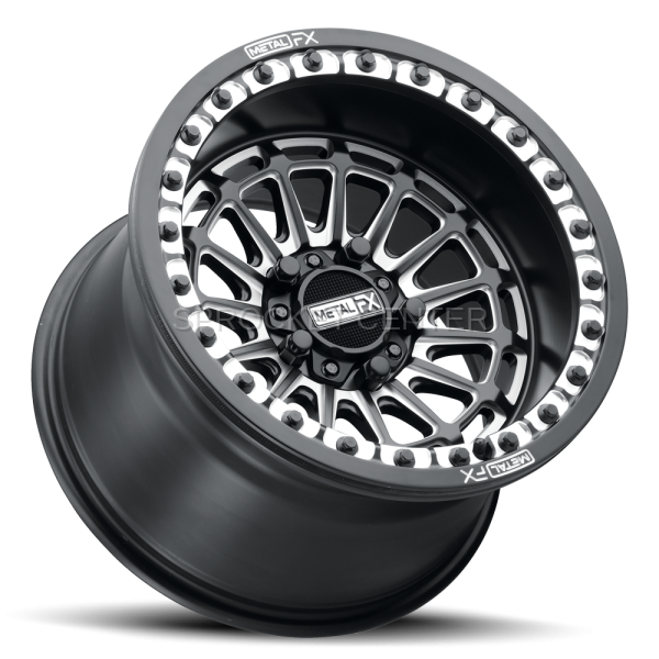 Metal FX - Metal FX DELTA R Beadlock Wheel 15"x10" (5x114) BLACK CONTRAST CUT - RZR Pro R / Turbo R (22-23)