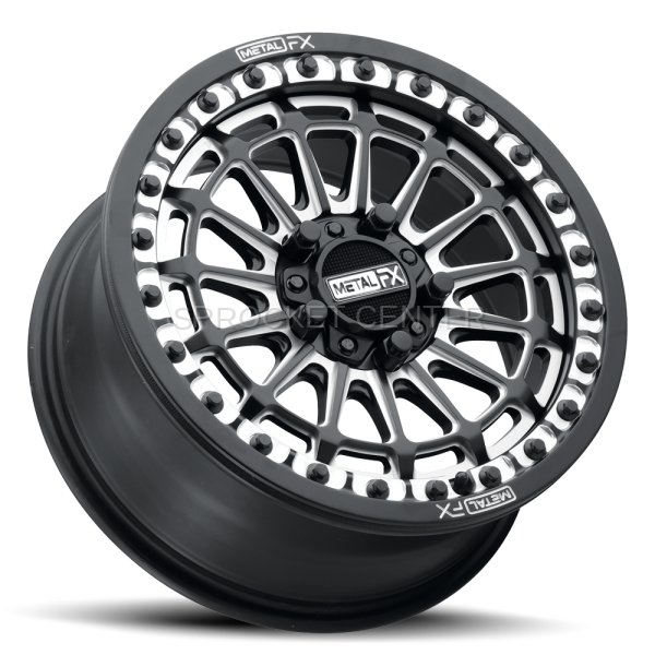 Metal FX - Metal FX DELTA R Beadlock Wheel 15"x7" (5x114) BLACK CONTRAST CUT - RZR Pro R / Turbo R (22-23)