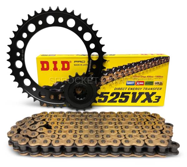 Superlite Sprockets - 525 Chain Kit - SUPERLITE Steel Sprocket Set with Choice of Chain - BMW F800GS (all models '08-18)