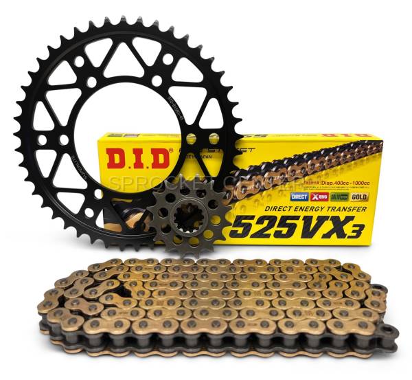 Superlite Sprockets - 525 Chain Kit - SUPERLITE RSX Sprocket Set with Choice of Chain - YAMAHA YZF-R6 (’06-21)