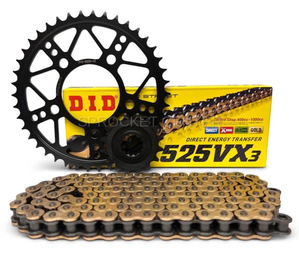 Superlite Sprockets - 525 Chain Kit - SUPERLITE RSX Steel Sprocket Set with Choice of Chain - HONDA CRF1100 Africa Twin ('20-23)