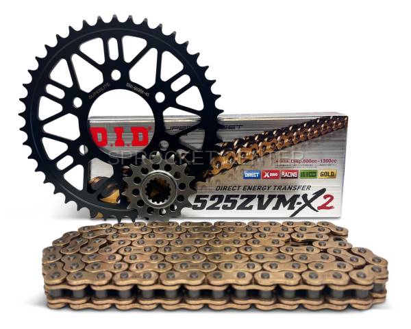 Superlite Sprockets - 525 Conversion Kit - SUPERLITE RSX Steel Sprocket Set with Choice of Chain - DUCATI 1200|1260 Multistrada Enduro ('16-21)