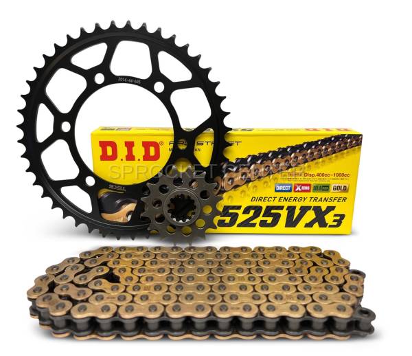JT Sprockets - 525 Chain Kit - TEK5 Steel Sprocket Set with Choice of Chain - TRIUMPH 675 Daytona | Daytona R
