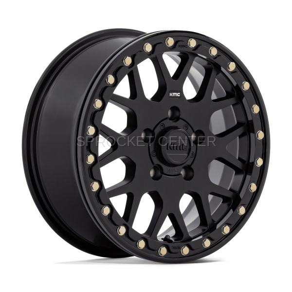 KMC Wheels - KMC Grenade Beadlock Wheel 15"x6" (5x114) SATIN BLACK - RZR Pro R / Turbo R (22-25)