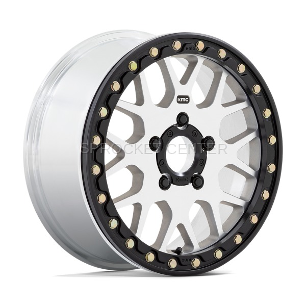 KMC Wheels - KMC Grenade Beadlock Wheel 15"x6" (5x114) SILVER MACHINED - RZR Pro R / Turbo R (22-25)