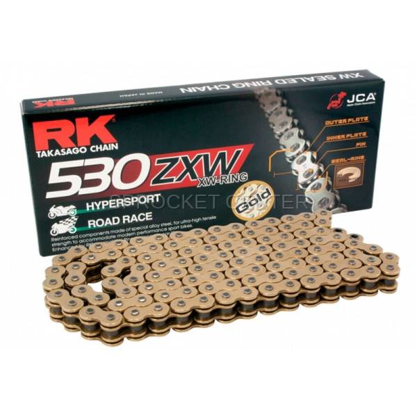 RK Chain - RK Chain 530 ZXW series Heavy Duty X'Ring Chain - (choose color / choose length)