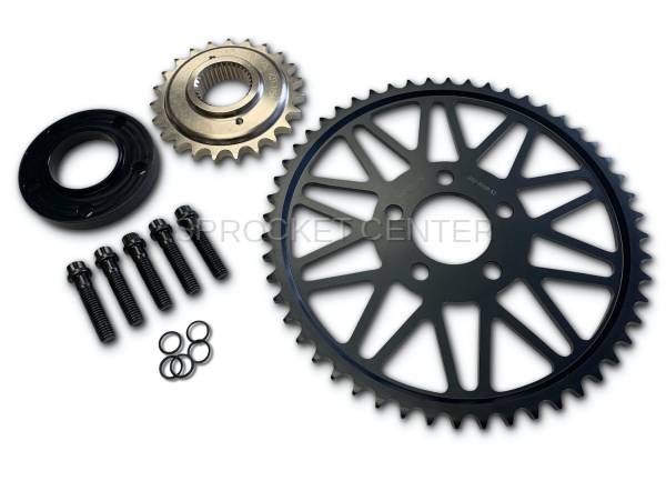 Superlite Sprockets - 1200 Sportster ('04-22) 520 Chain Conversion Kit - Steel Sprocket Set with Choice of Chain - HARLEY DAVIDSON