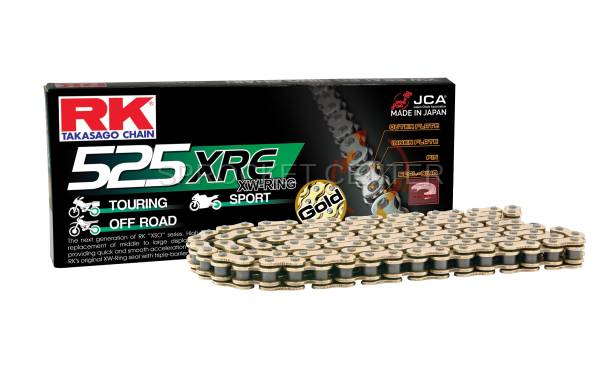 RK Chain - RK Chain - 525 XRE Sealed X'ring Chain - GOLD (choose length)