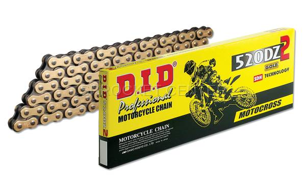 DID Chain - DID Chain 520 DZ-2 Non-Sealed Off-Road Chain - GOLD