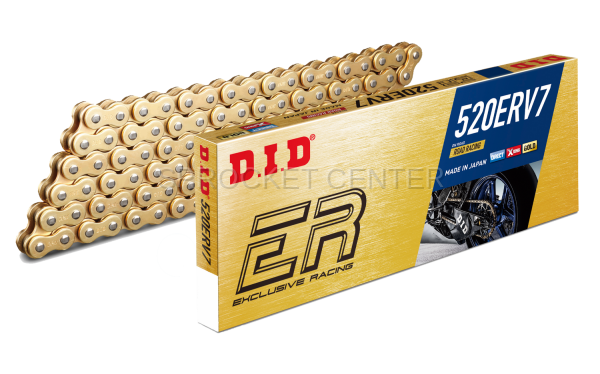 DID Chain - DID Chain 520 ERV7 GOLD X'ring Race Chain - (choose length)