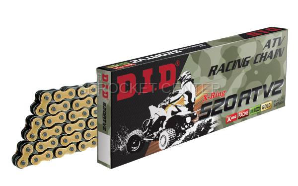 DID Chain - DID Chain 520 ATV2 X'ring Chain - GOLD (choose length)