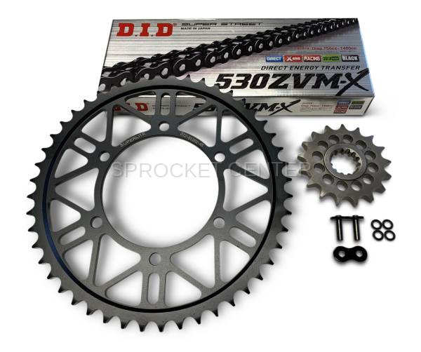 Superlite Sprockets - 530 Chain Kit - SUPERLITE RSX Steel Sprocket Set with Choice of Chain - SUZUKI Hayabusa ('08-25)