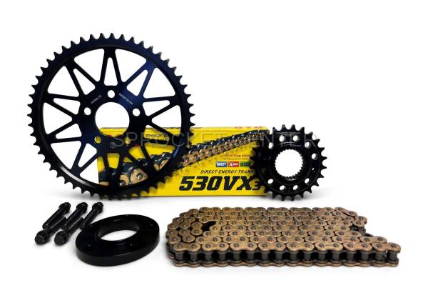 Superlite Sprockets - 883 Sportster ('04-22) 530 Chain Conversion Kit - Steel Sprocket Set with Choice of Chain - HARLEY DAVIDSON