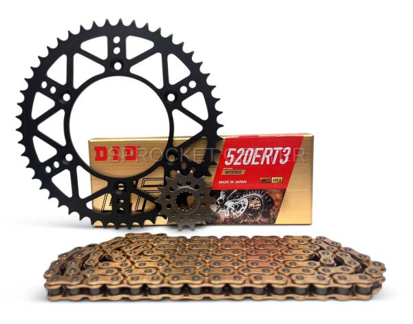 Superlite Sprockets - MX Chain Kit - SUPERLITE RSX Steel Sprocket Set with Choice of Chain - KAWASAKI KX 450F '06-22