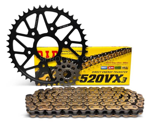 Superlite Sprockets - 520 Chain Kit - SUPERLITE Sprocket Set with Choice of Chain - KTM RC 390 ('22-24)