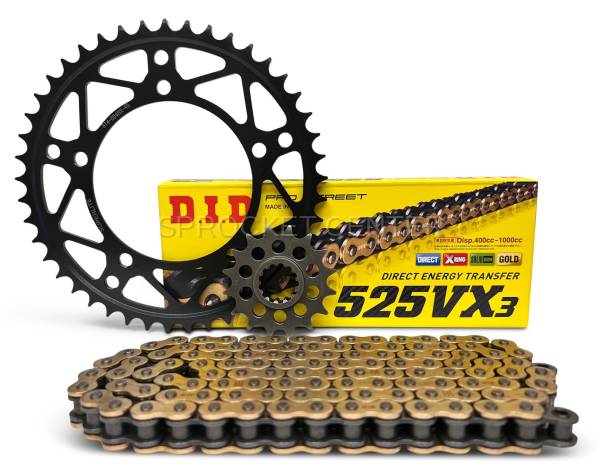 Superlite Sprockets - 525 Chain Kit - SUPERLITE RSX Steel Sprocket Set with Choice of Chain - BMW F900R ('20-25)