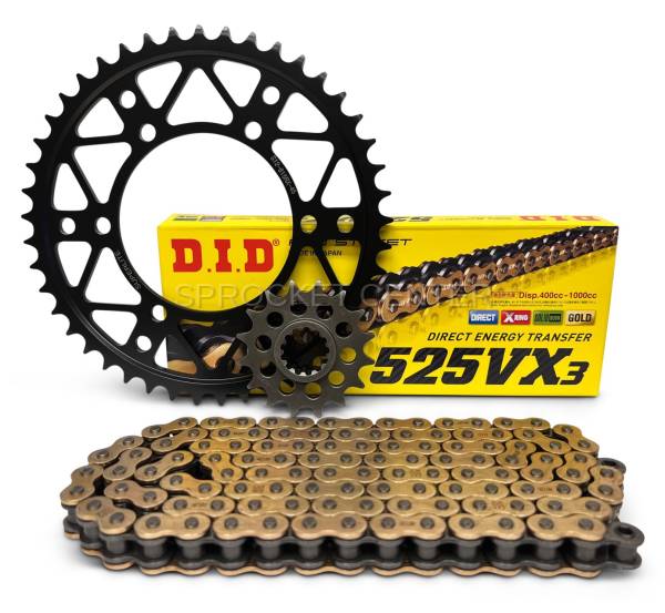 Superlite Sprockets - 525 Chain Kit - SUPERLITE RSX Sprocket Set with Choice of Chain - YAMAHA R1-S (’16-18)