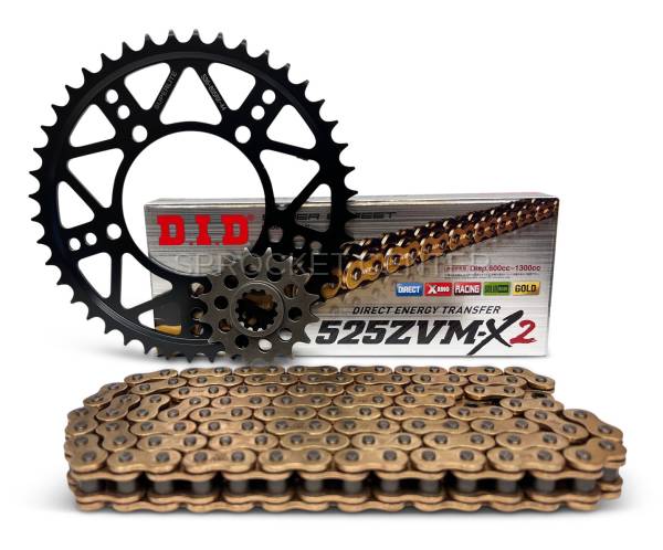 Superlite Sprockets - 525 Chain Kit - SUPERLITE RSX Steel Sprocket Set with Choice of Chain - BMW S1000XR ('20-25)
