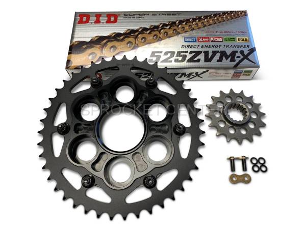 Superlite Sprockets - 525 Chain Kit - Quick Change Sprocket Set with Choice of Chain - DUCATI 1299 Superleggera ('16-17)