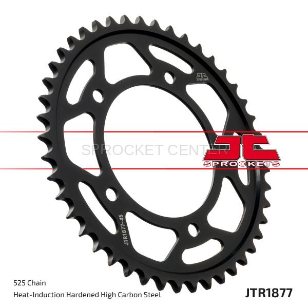 JT Sprockets - JT SPROCKETS (#JTR1877) 525 Pitch Steel Rear Sprocket - YAMAHA