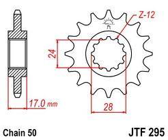 JT Sprockets - JT Sprockets (#JTF295) 530 Pitch Chromoly-Steel Front Sprocket - HONDA - Image 2