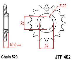 JT Sprockets - JT Sprockets (#JTF402) 520 Pitch Chromoly-Steel Front Sprocket - BMW F650 / G650 models - Image 2