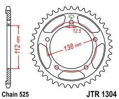 JT Sprockets - JT Sprockets (#JTR1304) 525 Pitch Steel Rear Sprocket - HONDA - Image 2