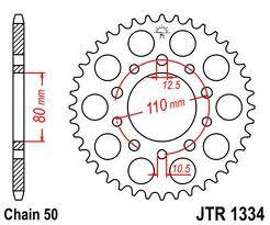 JT Sprockets - JT Sprockets (#JTR1334) 530 Pitch Steel Rear Sprocket - Image 2