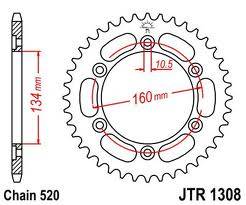 JT Sprockets - JT Sprockets (#JTR1308) 520 Conversion Steel Rear Sprocket - HONDA - Image 2