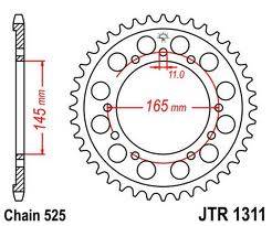 JT Sprockets - JT Sprockets (#JTR1311) 525 Pitch Steel Rear Sprocket - HONDA - Image 2